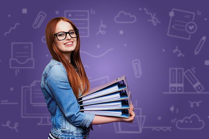 1) Модуль вверху - Баннер специальность - Делопроизводитель